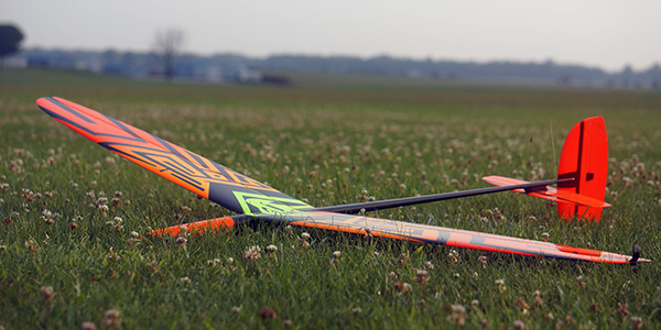 A beautiful F3K model waiting to fly.