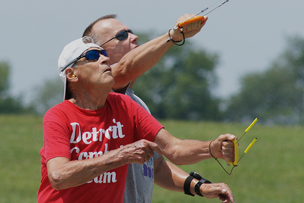 Steve Kott (in red) flying against Brian Stas. Steve just turned 80. It's been 25 years since he was last Fast Combat National C