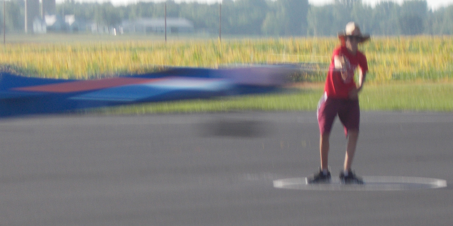 15. Samuel Londke flies during an official.