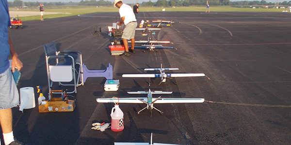 The pit area between circles 1 and 2.
