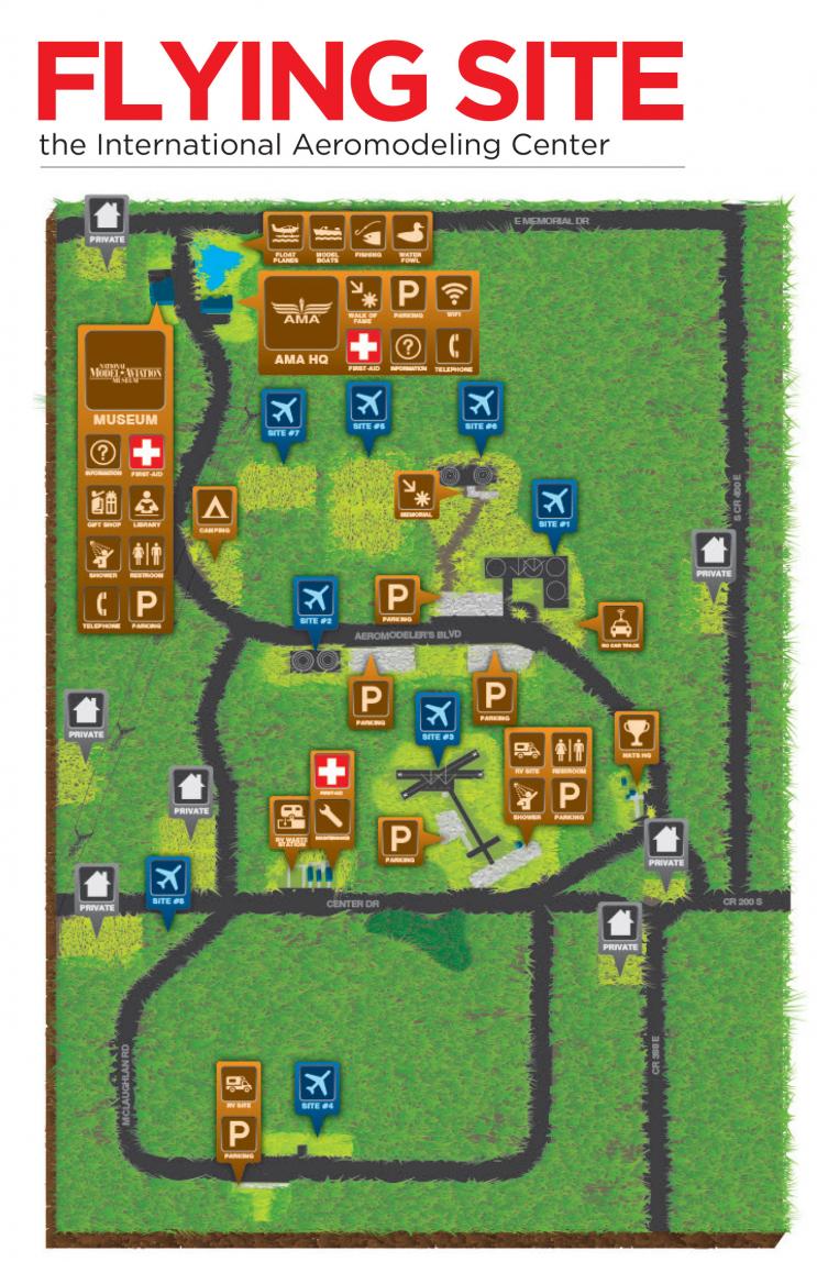 IAC Flying site map