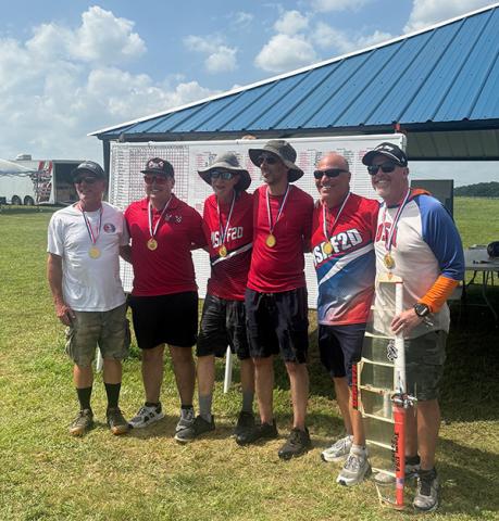 Left to right: Bill Maywald (2nd alternate), Rylan Ritch (3rd alternate), Chuck Rudner (1st alternate), Mark Rudner (team member), Dave Fischer (team member), Andy Minor (team member)
