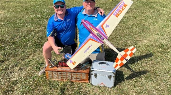 AMA 421 EF-1 winner Dan Kane with his caller, Jack Kane! 