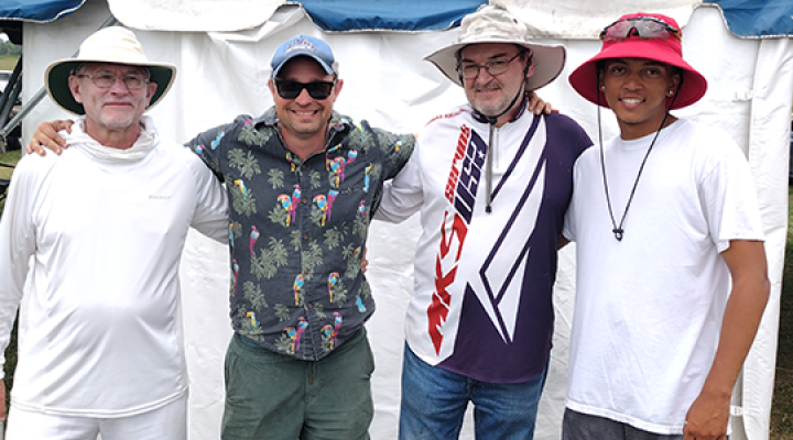 CD Norm Poti and the new US F5J team: John Butler, Tom Kiesling, and Steven Wilcox Jr.