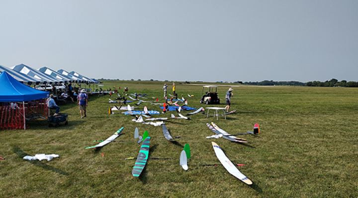 Lots of electric sailplanes are present at the 2024 AMA RC Soaring Nats.